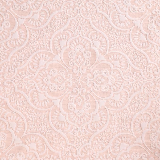 Superior 3 Piece Bedspread Set, Home Bed Decor, Decorative Bed Spread, 2 Pillow Shams, Medium Weight Blanket, Floral Matelasse Coverlet, Bedding Essentials, Enzy Collection, Full, Peach