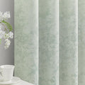 Beauoop Green Floral Jacquard Blackout Curtains 90 Inches Long 2 Panels for Bedroom Living Room Sage Flower Chenille Room Darkening Thermal Insulated Soundproof Grommet Window Treatments Drapes, 52x90