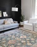 Loloi Skye Collection SKY-10 Sea/Rust 7' x 9' Oval Area Rug