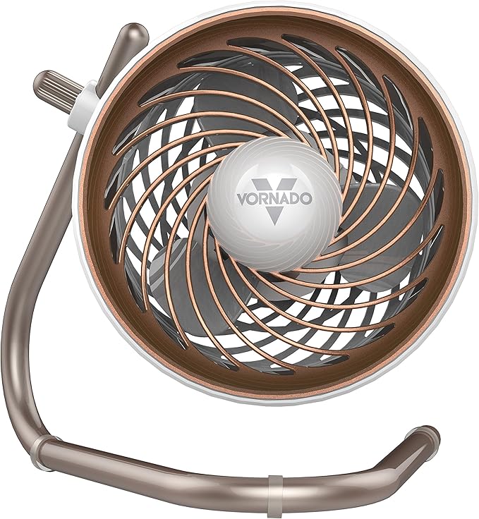 Vornado Pivot Personal Air Circulator Fan, 6-inch, Quiet Portable for Travel, 3 Speed Settings, Targeted Cooling Airflow, 360-Degree Adjustable Axis, Fan for Bedroom, Office, And Desktop, Copper