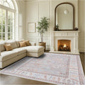Fame Rugs Brown Modern Oushak Rug 5x7, Washable Vintage Turkish Colorful Oriental Antique Inspired Area Rugs, Luxury Living Room Bedroom (382MB, 5' x 7')