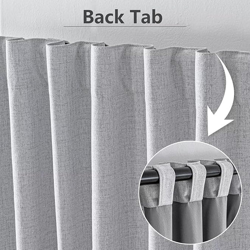 100% Blackout Curtains for Living Room, 84 Inch Curtains 2 Panel Set Light Blocking, Back Tab & Rod Pocket Thermal Insulated Drapes Bedroom Windows Home Decor(52W × 84L inch, Off-White)