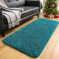 OLANLY 2x4 Machine Washable Runner Rugs for Hallway, Soft Fluffy Shaggy Bedside Rugs for Bedroom, Living Room, Indoor Floor Carpet for Kids Girls and Boys, Nursery Rooms, Home Decor Aesthetic, Teal