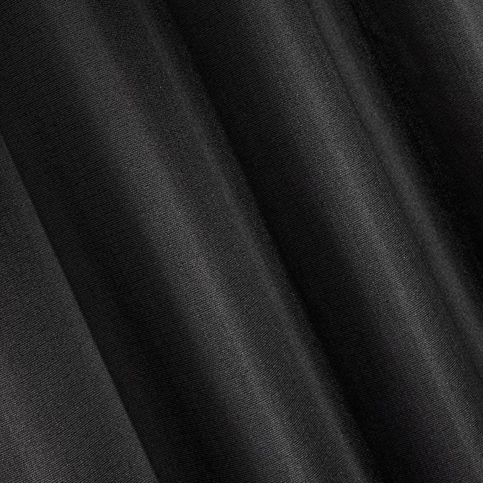 Amazon Basics Faux Linen Blackout Curtains for Bedroom and Living Room, 2-Piece Set with Grommets, 52" W x 84" L, Black