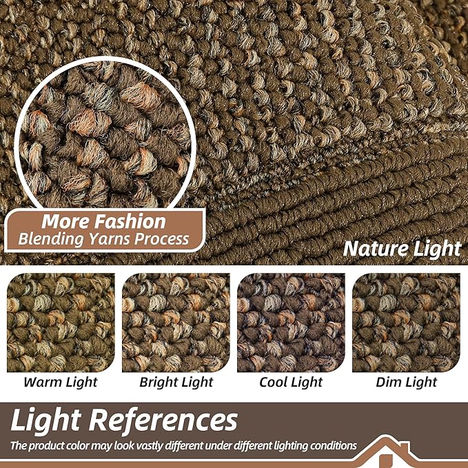 BEQHAUSE Indoor Door Mat 24" x 60", Dirt Trapper Door Mats Non-Slip Entryway Rugs Washable, Resist Dirt Absorbent Welcome Mat, Low Profile Floor Mats for Front Back Door and Entryway, Brown