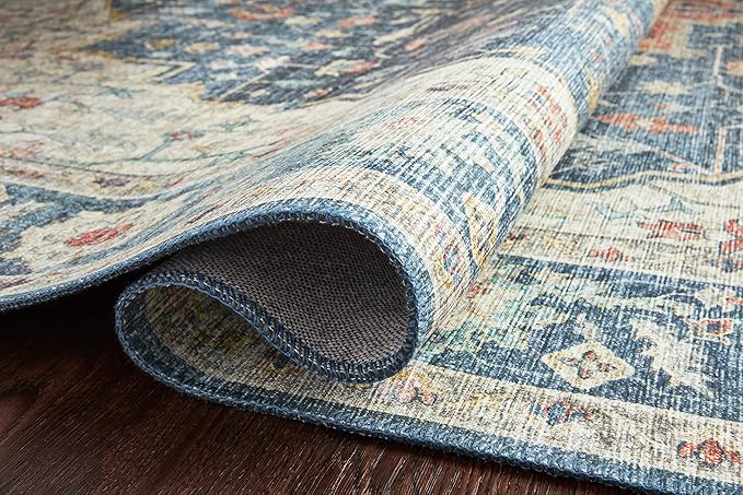 Loloi Skye Collection SKY-12 Ocean/Multi 7' x 9' Oval Area Rug