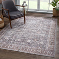 Bloom Rugs Washable 3' x 5' Rug - Brown/Dark Gray Traditional Area Rug for Living Room, Bedroom, Dining Room, and Kitchen - Exact Size: 3' x 5'