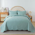 HoneiLife King Quilt Bedding Set - 3 Pieces Microfiber Quilt Sets Lightweight Bedspreads Reversible Coverlets Retro Bed Cover Quilt King Size All Season Quilts-Sage Green