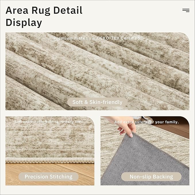 Runner Rug 2'x10' Washable Non-Slip Runner Rugs for Kitchen Bathroom Laundry Room Brown Vintage Floor Carpet Runners for Hallway Entryway