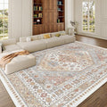 zesthome 10x12 Area Rugs,Stain Resistant Washable Rug,Ultra-Thin Rugs for Living Room,Bedroom,Non-Slip Backing Home Decor Large Area Rug (Orange,10'x12')