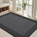BEQHAUSE Indoor Door Mat 32" x 48", Dirt Trapper Door Mats Non-Slip Entryway Rugs Washable, Resist Dirt Absorbent Welcome Mat, Low Profile Floor Mats for Front Back Door and Entryway, Charcoal