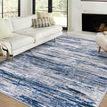 6x9 Modern Abstract Area Rug for Bedroom, Navy Blue Gray Neutral Multi Large Super Soft Washable Rug with Non-Slip, Non-Shedding Rugs for Living Room, Indoor Door Mat for Office Home Décor