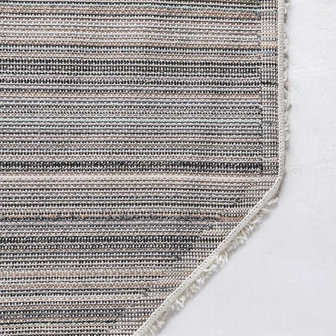 Unique Loom Solid Shag Collection Area Rug (4' Octagon, Snow White)