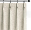 WdFour 42x45 Inch Pinch Pleated Blackout Cafe Curtains - Pack of 2, 100% Light Blocking Back Tab Drapes for Half Windows, Kitchen & Bathroom Short Curtains (Hemp Gray)