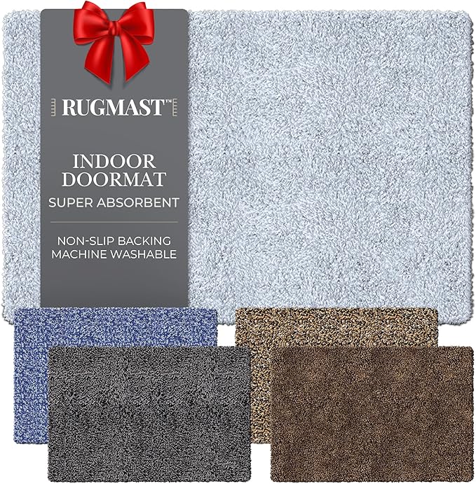 Premium Microfiber Indoor Door Mat – 36"x60" Washable Entry Mat, Non-Slip, Waterproof Backing, Super Absorbent, Low Profile Entryway Doormat for Indoor Entrance