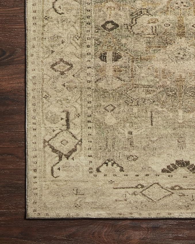 Loloi Margot Collection MAT-04 Antique/Sage 2'-6" x 11'-6" Runner Rug feat. CloudPile, No-Shed Easy Clean Large Patterned Area Rug for Living Room, Bedroom, Dining Area
