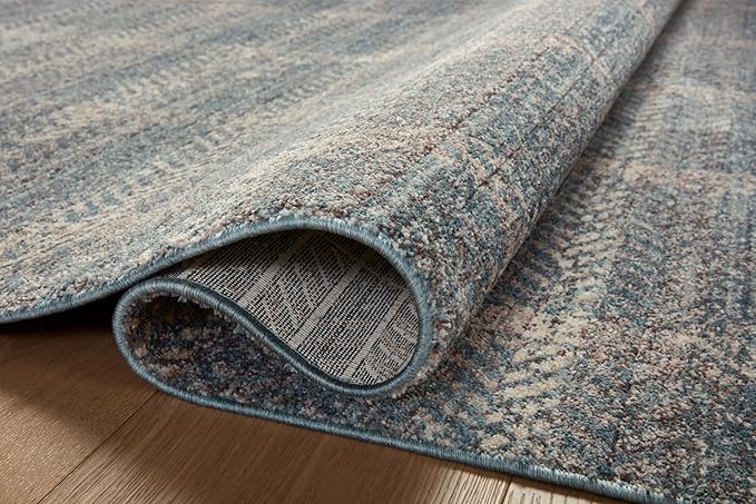 Loloi Angela Rose Ember Collection EMB-03 Blue/Beige 2'-7" x 7'-6" Runner Rug
