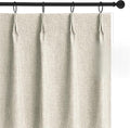 WdFour 42x36 Inch Pinch Pleated Blackout Cafe Curtains - Pack of 2, 100% Light Blocking Back Tab Drapes for Half Windows, Kitchen & Bathroom Short Curtains (Hemp Gray)