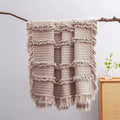 Ultra Soft Pre-Washed Quilted Throw Blanket, Ruffle Fringed Dusty Rose Pink Decorative Throw, Stone Washed Chic Rustic Blanket for Sofa Couch Bed Chair, 50"x 60"