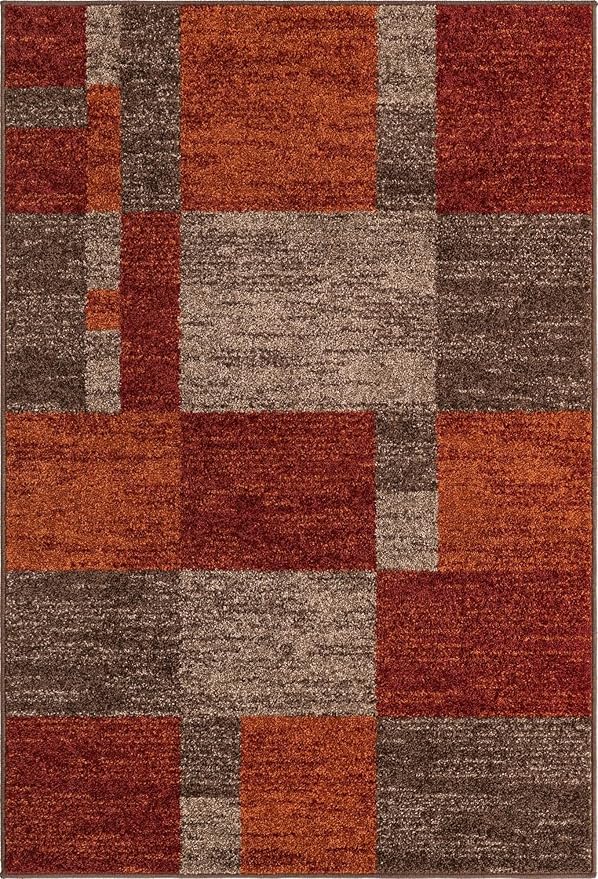 Unique Loom Autumn Collection Area Rug - Providence (4' 1" x 6' 1" Rectangle, Multi/ Beige)