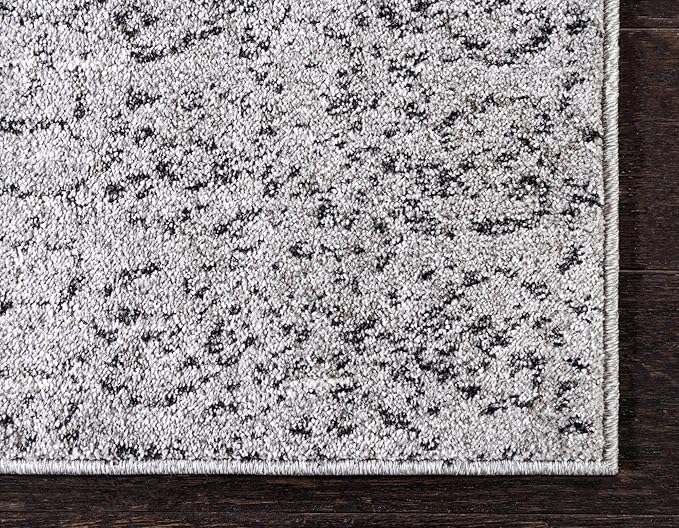 Unique Loom Del Mar Collection Area Rug - Jennifer (7' 1" x 10' Rectangle, Gray/ Black)