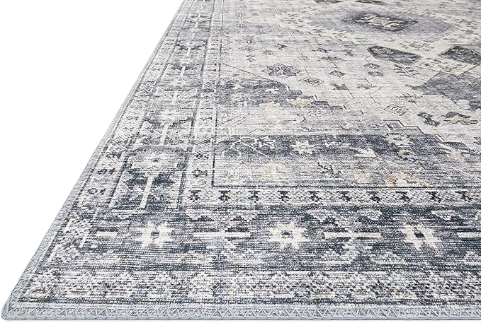 Loloi Skye Collection SKY-02 Silver/Grey 8'-0" x 8'-0" Round Area Rug