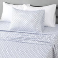 Amazon Basics Lightweight Super Soft Easy Care Wrinkle Free Microfiber 3 Piece Bed Sheet Set with 14-Inch Deep Pockets, Twin, Aqua Squre Grid, Grid, Kids, Men & Women Bedding