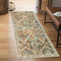 Keen Home Design 2x12 Rug - Machine Washable Runner with Non-Slip Backing, Ideal for Hallway, Entryway, Kitchen, Laundry Room - Vintage, Easy Clean, Durable, Low Pile Rug - (2'6" x 12')