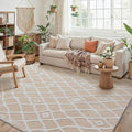 Ivory 5x7 Area Rug Moroccan Shag Living Room Washable Carpet Soft Non Shedding Neutral Boho Plush Pile Modern Large Throw Rug for Kitchen Dining Room Bedroom Office