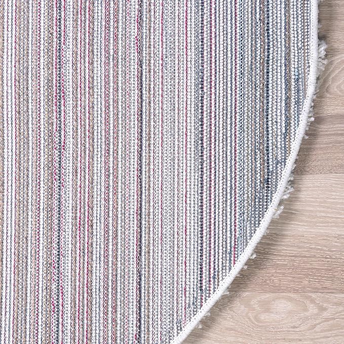 Unique Loom Solid Shag Collection Area Rug (8' x 10' Oval, Snow White)