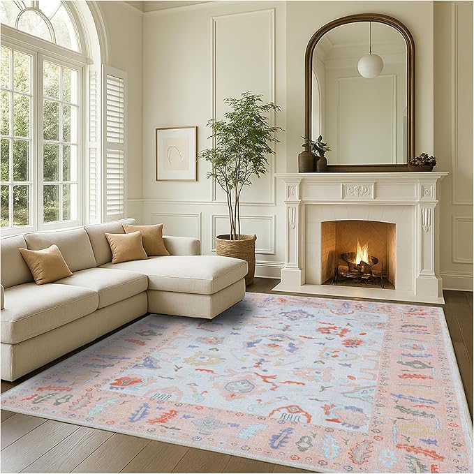 Fame Rugs Modern Oushak Rug 2'6"x13, Vintage Turkish Colorful Oriental Antique Inspired Long Runner Rugs, Luxury Living Room Bedroom (995BO, 2'6" x 13')