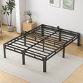 NKZ Queen Size Bed Frame 16 Inch, Metal Bed Frame & Box Spring 2 in 1 Platform with Round Corner Legs, 4000lbs Weight Capacity Reinforced Metal Frame, Headboard Hole, Noise-Free, Easy Assembly