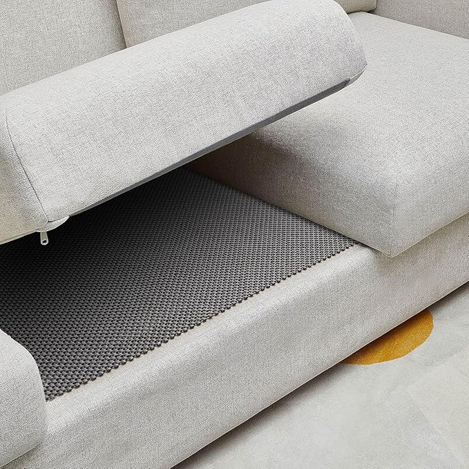 Veken 2x3 Ft Rug Pad Gripper for Hardwood Floors, Non Slip Dark Grey Rug Pads for Area Rugs, Thick Rug Grippers for Tile Floors, Under Carpet Anti Skid Mat, Keep Your Rugs Safe and in Place