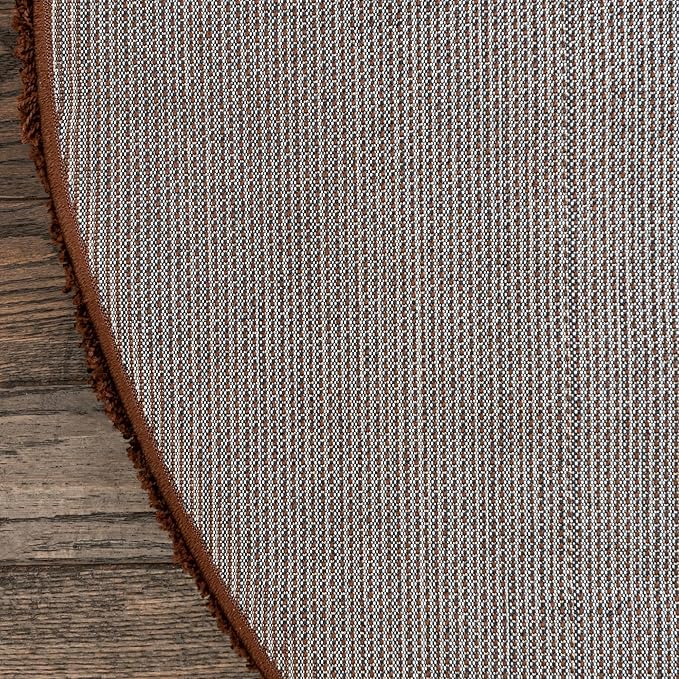 Unique Loom Solid Shag Collection Area Rug (3' 3" x 5' 3" Oval, Chocolate Brown)