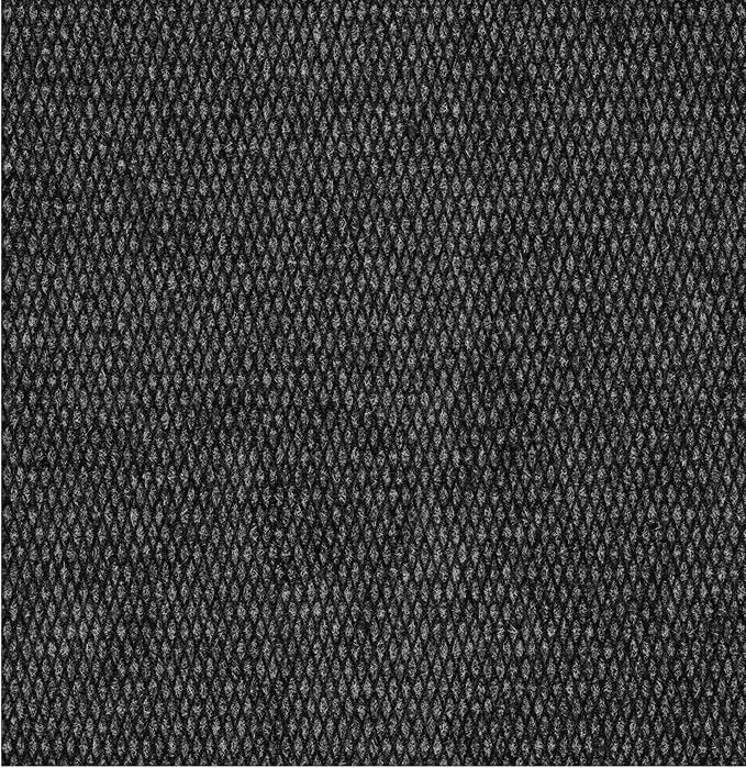 Ottomanson Commercial Scrape Rib Entry Mat – Heavy Duty Ribbed Floor Mat for High Traffic – Non Slip Rubber Back, Waterproof – Indoor Outdoor Use for Offices, Schools, Lobbies, 2' x 50', Black