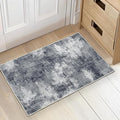 AMADA HOMEFURNISHING Washable Entry Rug,2x3 Modern Abstract Rug with Low Pile and Non-Slip Backing, Small Rug with Abstract Pattern for Entryway, Kitchen and Living Room, Grey