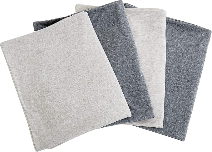 Oubonun 100% Jersey Cotton Body Pillow Cover with Zipper - Luxury Soft Removable Pillow Case - Long Fuzzy - Knitted (Cream, 21"X54")