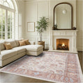 Fame Rugs Brown Modern Oushak Rug 9x12, Vintage Turkish Colorful Oriental Washable Antique Inspired Oversize Area Rugs, Luxury Living Room Bedroom (383BB, 9' x 12)