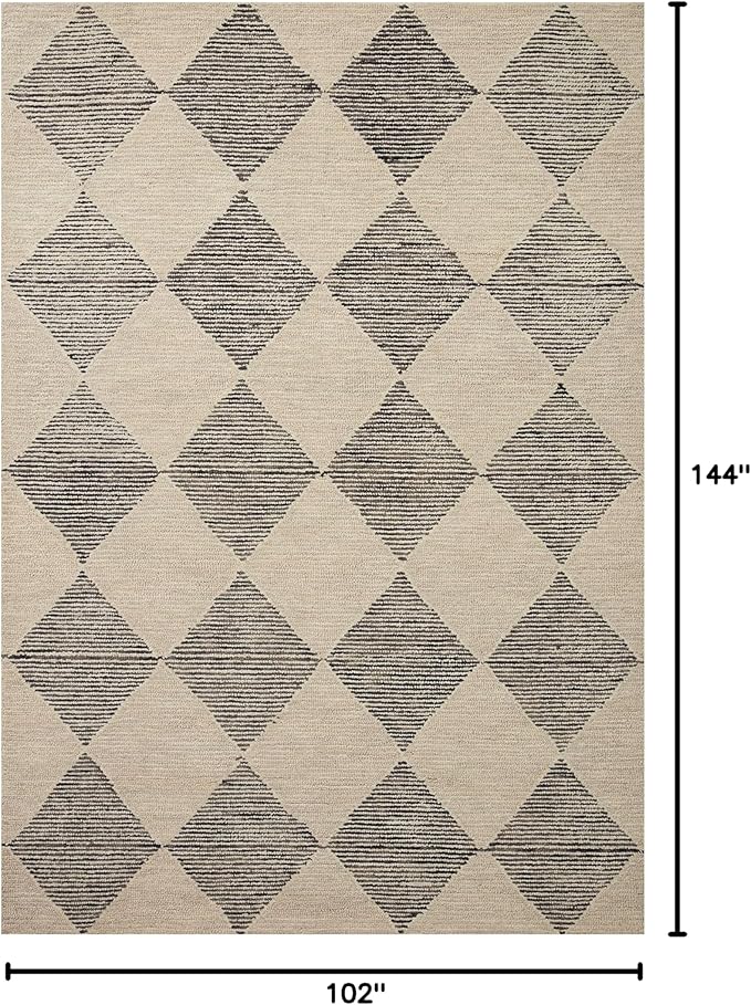 Loloi Chris Loves Julia Francis Collection FRA-01 Beige/Charcoal 8'-6" x 12' Area Rug