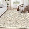 zesthome 6x9 Area Rug, Super Soft Washable Rugs for Living Room, Non-Slip Stain Resistant Vintage Rugs, Ultra-Thin Large Area Rugs