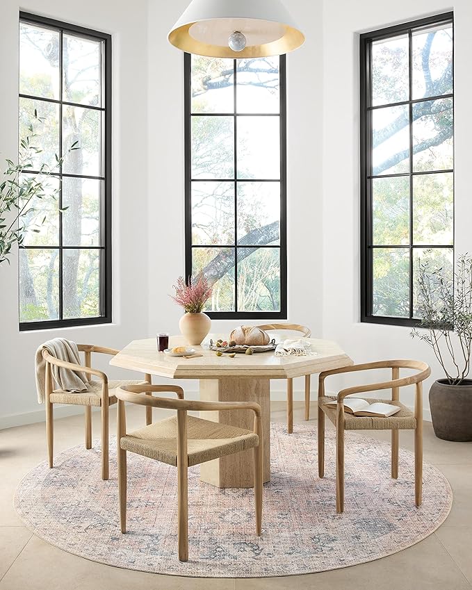 Loloi II Skye Collection SKY-01 Blush/Grey 5'-0" x 7'-6" Area Rug