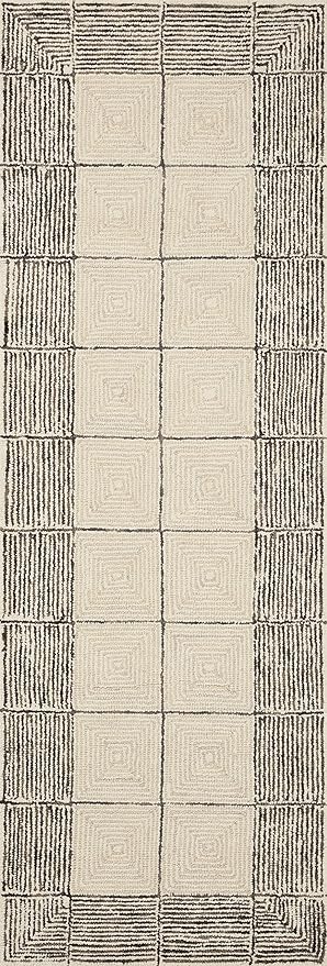 Loloi Chris Loves Julia Francis Collection FRA-02 Cream/Black 3'-6" x 5'-6" Accent Rug