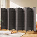 JOSTYLE Room Divider 6ft. Tall Extra Wide Privacy Screen, Folding Privacy Screens with Diamond Double-Weave Room dividers and Freestanding Room Dividers Privacy Screens(Espresso, 8-Panel)