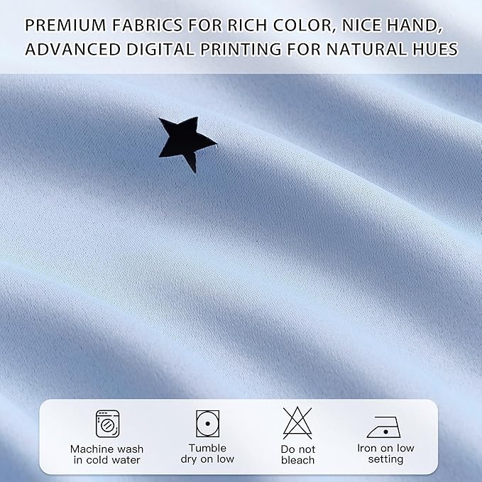 XiDi Blue Curtains for Bedroom, Girls Room Blackout Curtains, Kids Room Darkening Curtains, Light Blue Decor, 1 Panel Light Blue/34/84/1