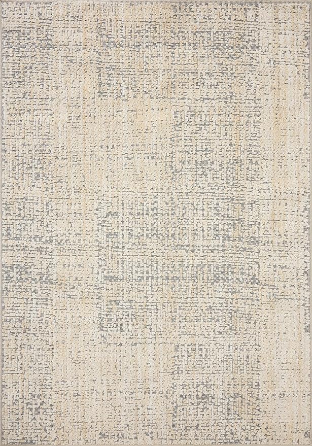 Loloi Amber Lewis Bexley Collection BEX-03 Natural/Slate 2'-7" x 4' Accent Rug Neutral, Textured, Living, Bedroom, Dining, Carpet