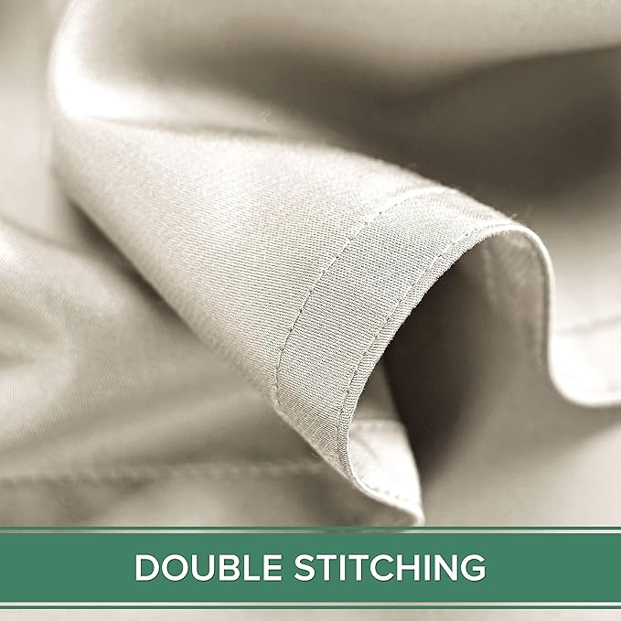 Pure Bamboo California King Sheets, Genuine 100% Organic Viscose Derived from Bamboo Bed Sheet Set, Soft & Cooling, Double Stitching, 2 Year Quality Promise (California King, Ivory)