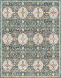 Gertmenian Indoor Bohemian Area Rug - 9x13 Extra Large, Non-Shedding, Ideal for High Traffic in Living Room, Bedroom, Entryway - Moroccan, Dk. Green, 26836