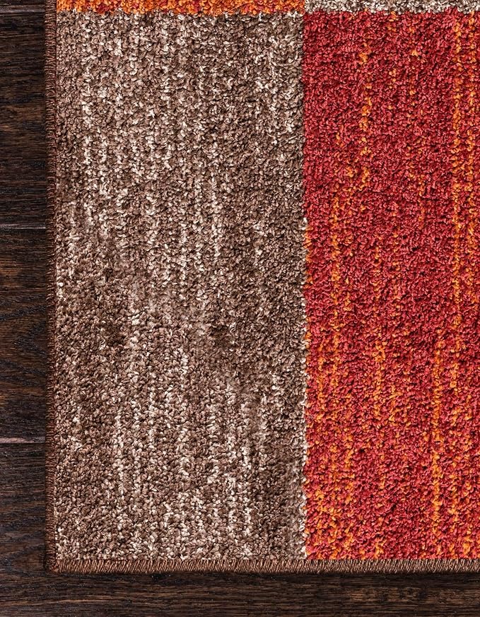 Unique Loom Autumn Collection Area Rug - Providence (4' 1" Square, Multi/ Beige)