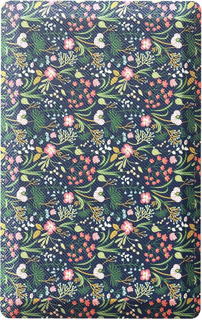 Ophanie Kitchen Mats for Floor, 3/4 inch Thick, 17x28 Anti Fatigue Cushioned Mat, Kitchen Rugs, Waterproof, Comfort Ergonomic Standing Mat for Office, Home, Sink, Blue Flower Non-Slip Ridged Bottom