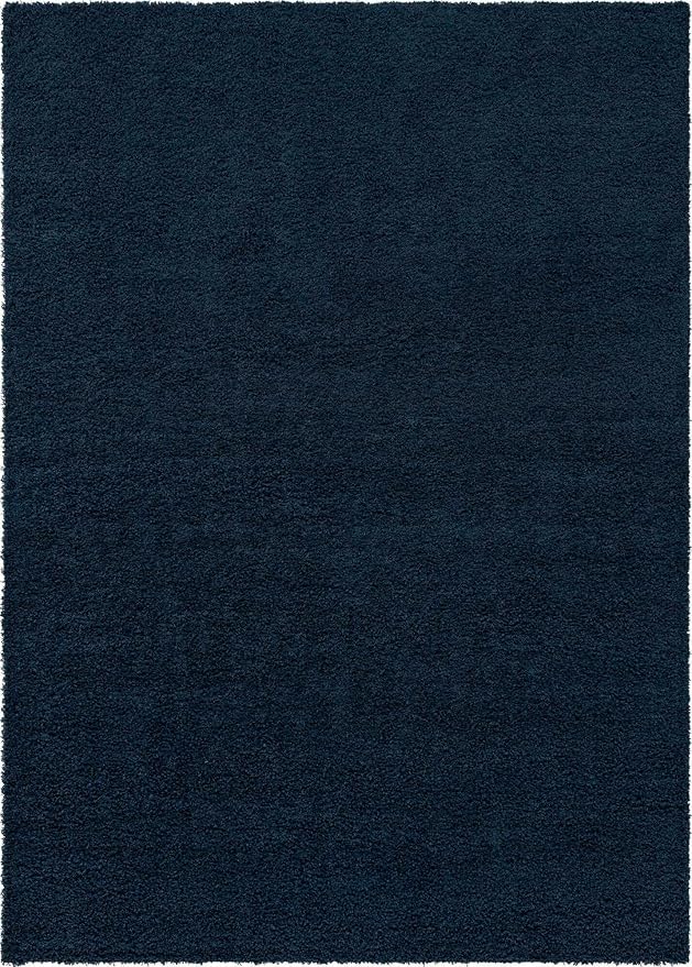 Unique Loom Solid Shag Collection Area Rug (10' x 13' 11" Rectangle, Sapphire Blue/ Navy Blue)
